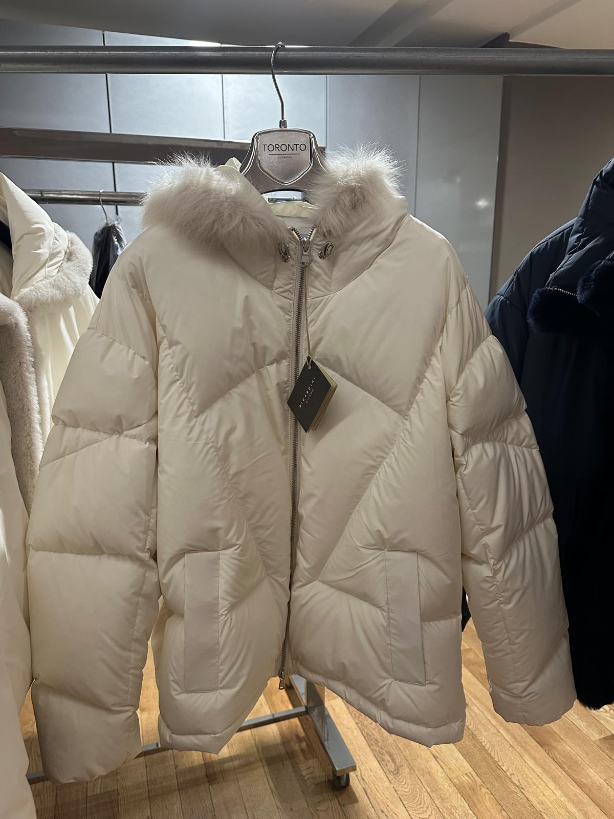 Lightweight Hooded Down Jacket - White - B2465PK