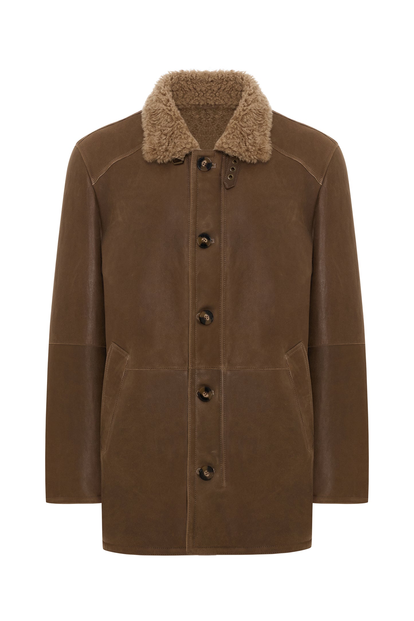 Victor Shearling Coat - Camel