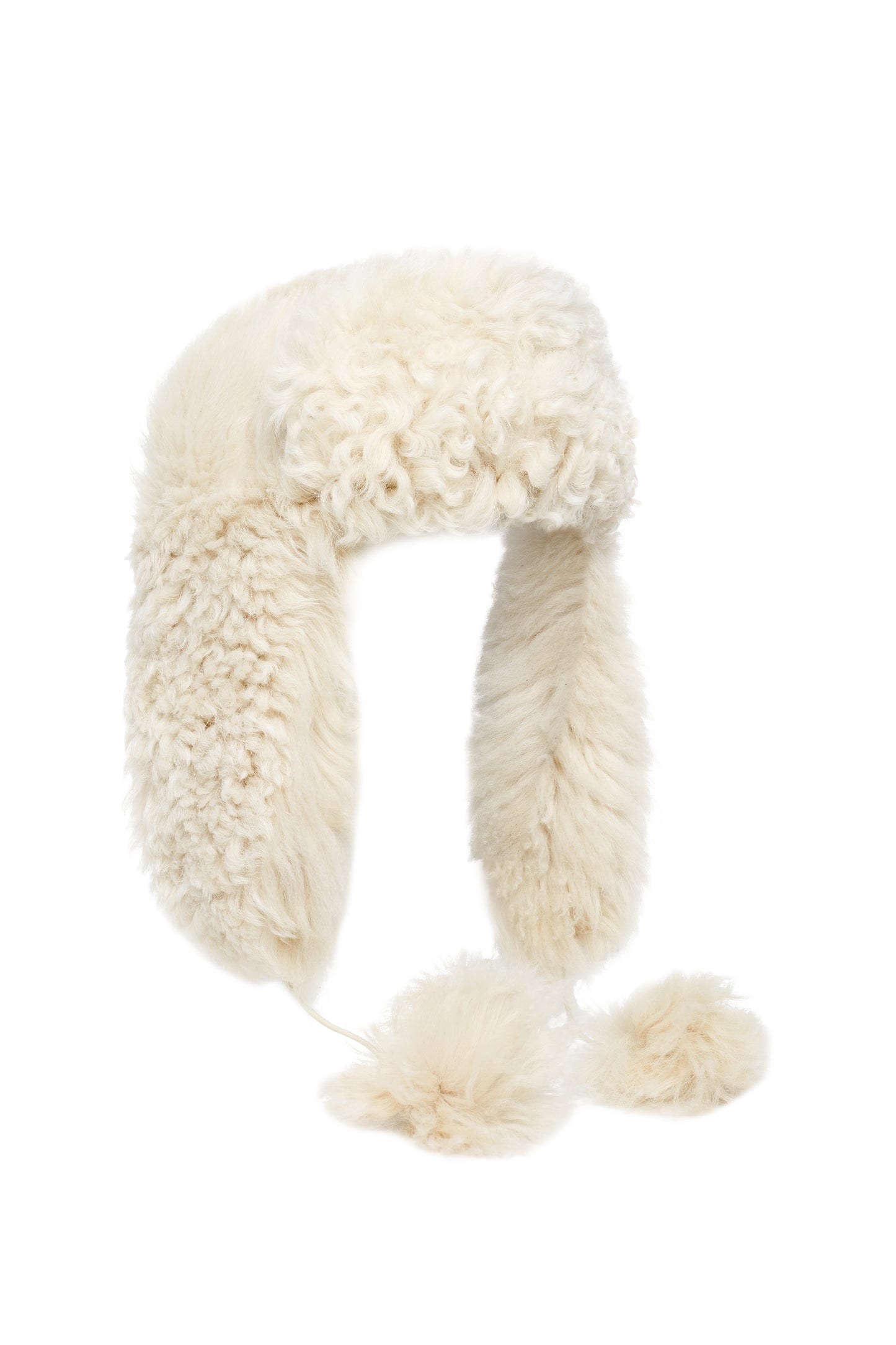 Cecilia Tigrado Shearling Hat - Ivory