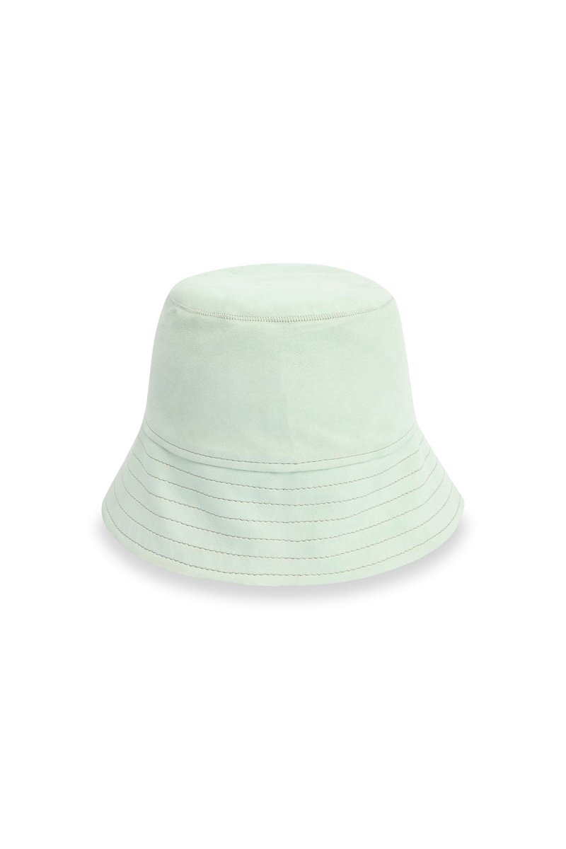 Kira Unisex Suede Bucket Hat - Mint Green - Bigardini