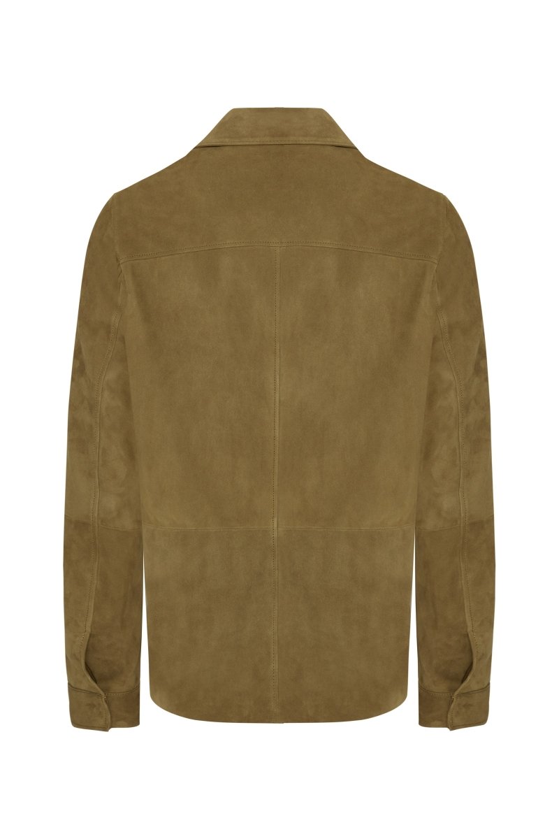 Loren Men’s Suede Shirt - Safari - Bigardini