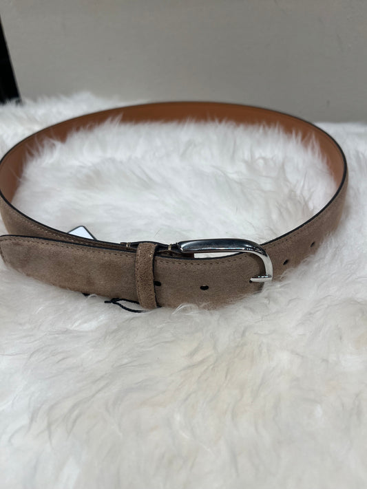 Genova Suede Leather Belt - Camel