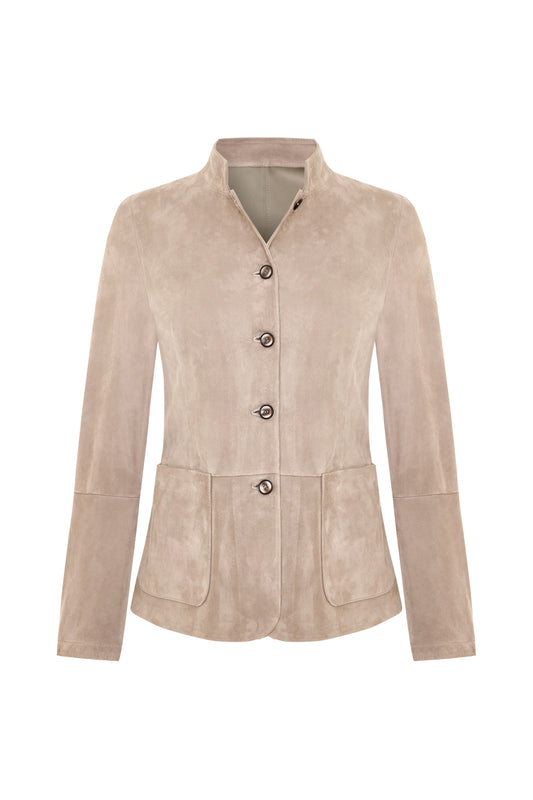 Nela Unlined Suede Jacket - Vison