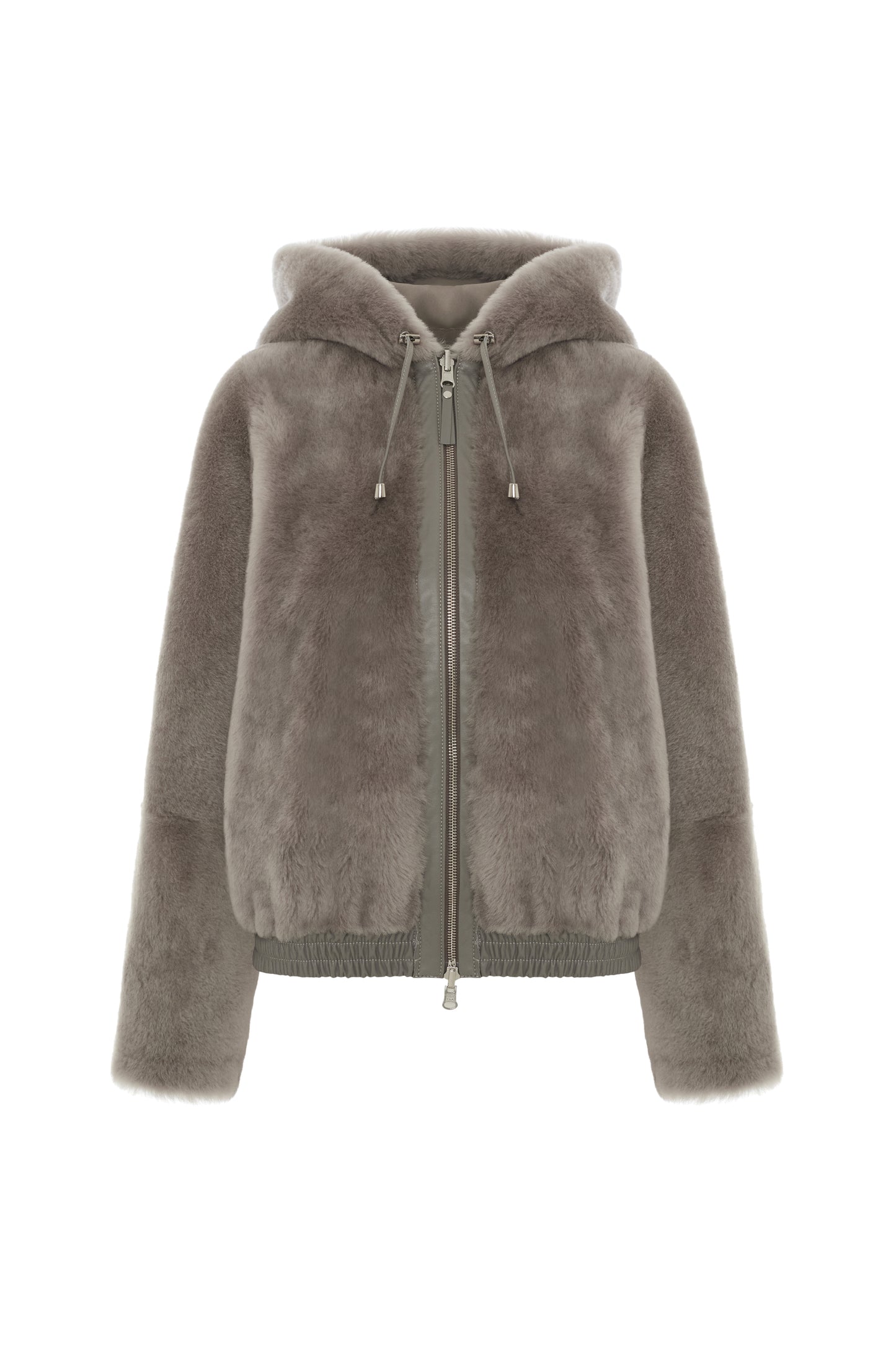 Elva Women's Reversible Shearling Jacket - Rhino Gray
