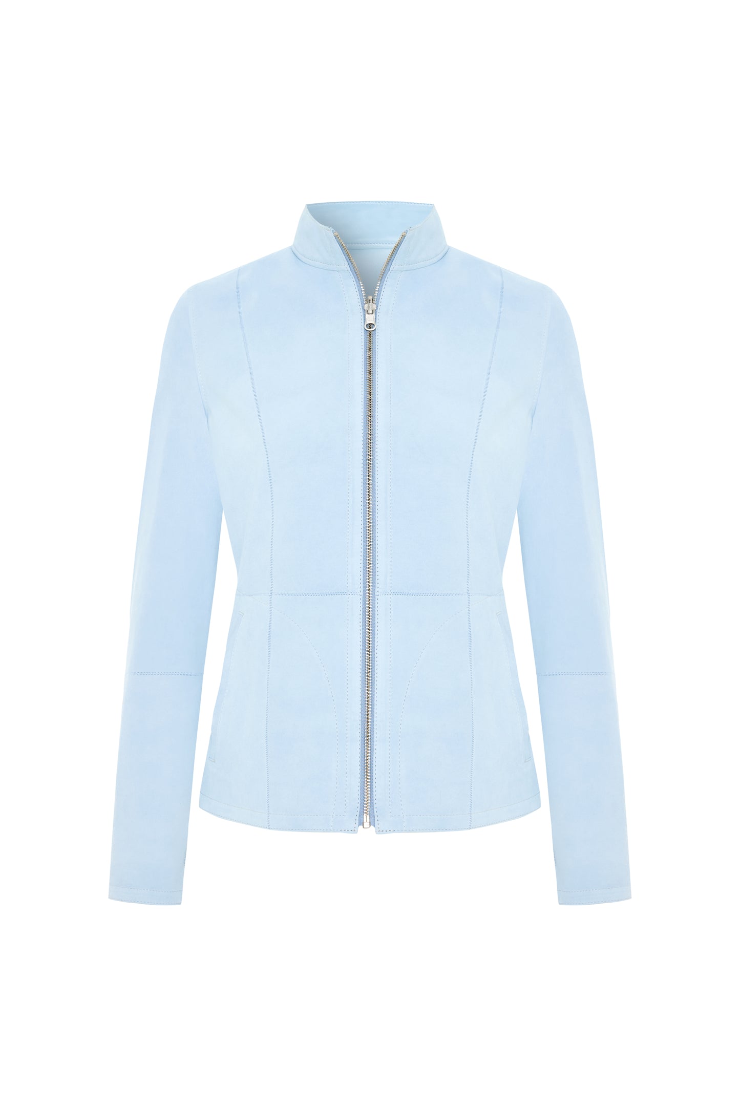 Kate Reversible Suede Jacket - Sky Blue