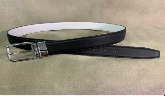 Andalus Reversible Leather Belt - Black