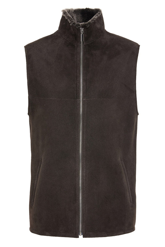 Sam Shearling Vest - Brown
