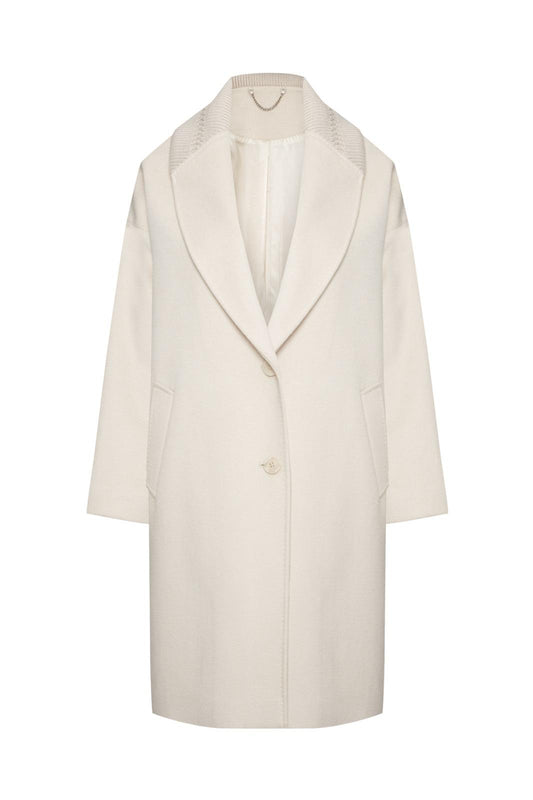 Stana Cashmere Coat - Natural White