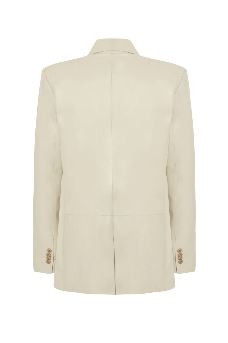 Aless Women’s Oversize Blazer Jacket - Beige - Bigardini