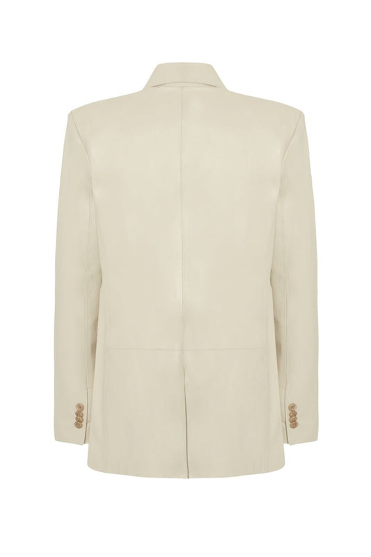 Aless Women’s Oversize Blazer Jacket - Beige - Bigardini