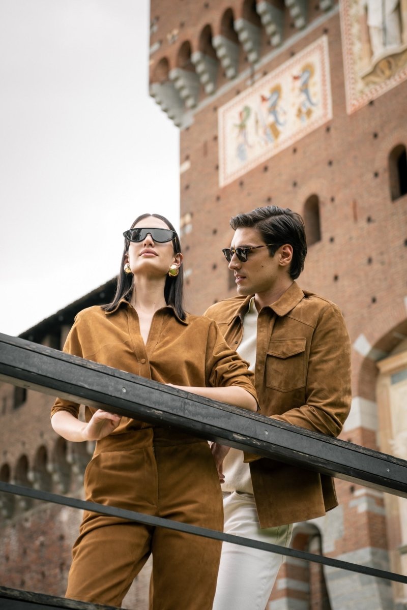 Alma Mid - Rise Metis Suede Pants - Bigardini