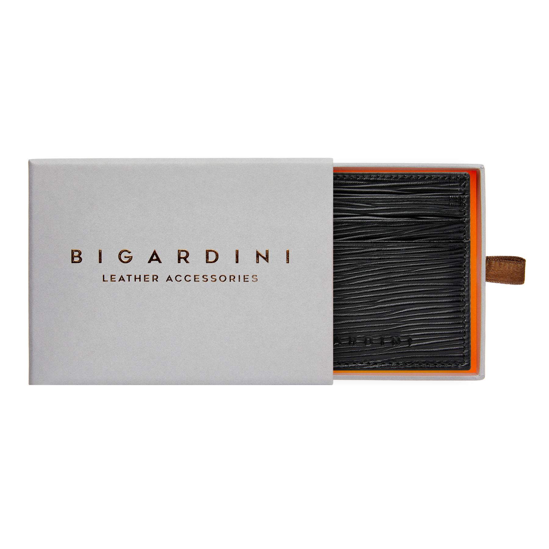 Black Epi Leather Slim Wallet - bigardinileather