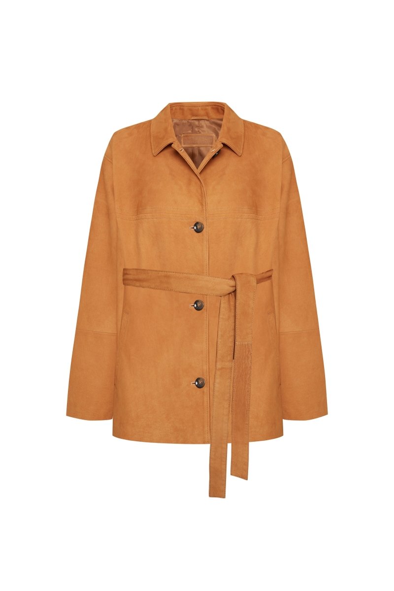 Elia Women’s Suede Jacket - Mustard - Bigardini