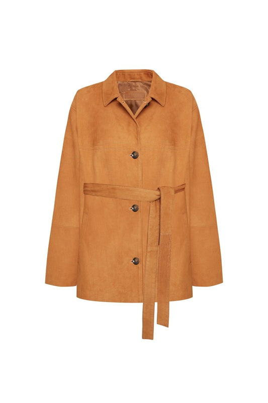 Elia Women’s Suede Jacket - Mustard - Bigardini