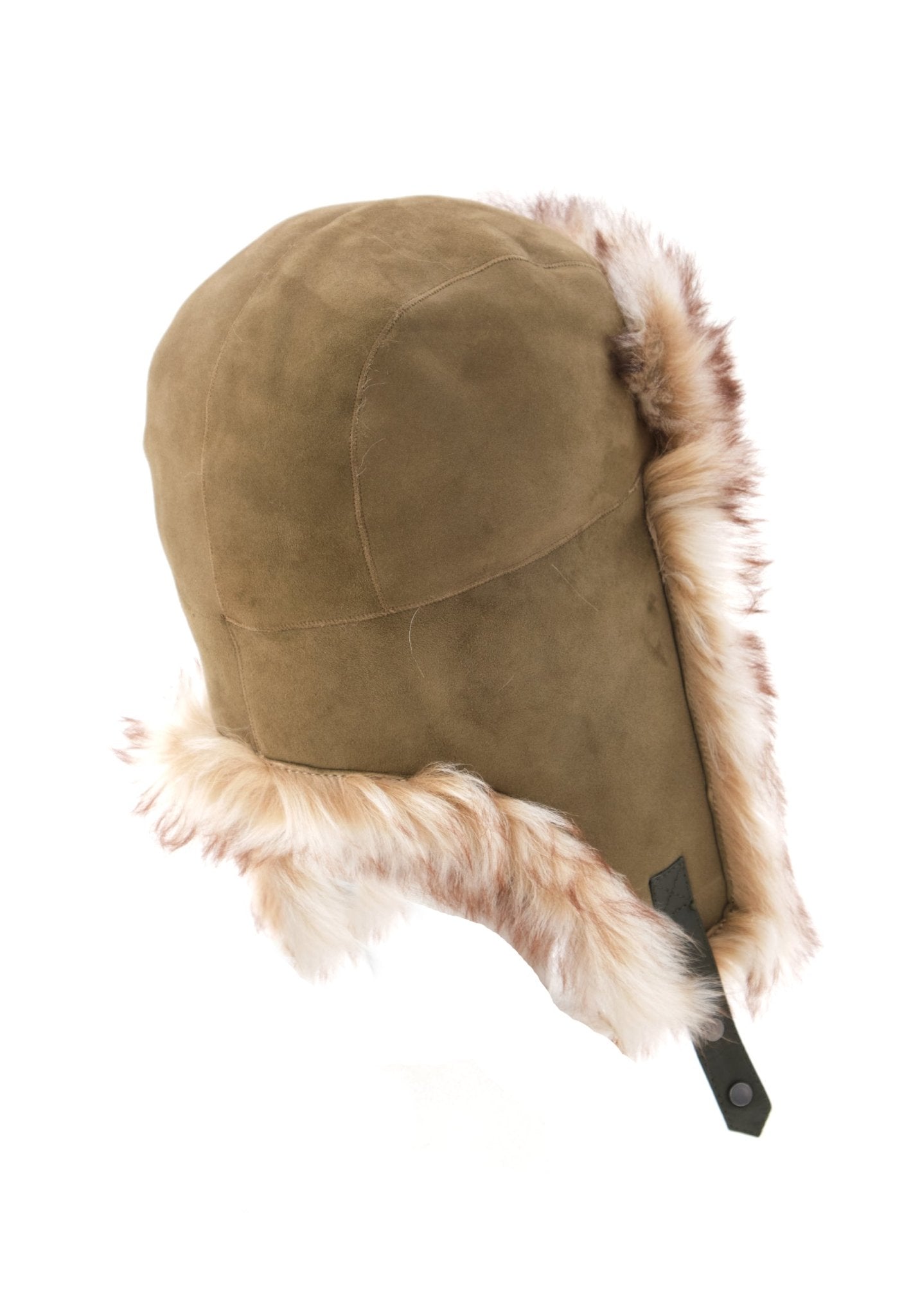 Everest Unisex Shearling Trapper Winter Hat - Olive - Bigardini Leather