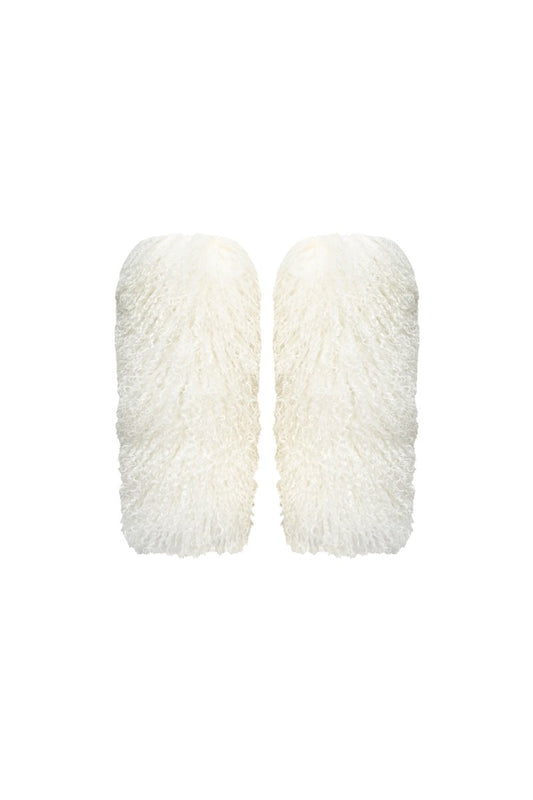 Iglo Women's Tibetan Shearling Leg Warmers - White - Bigardini
