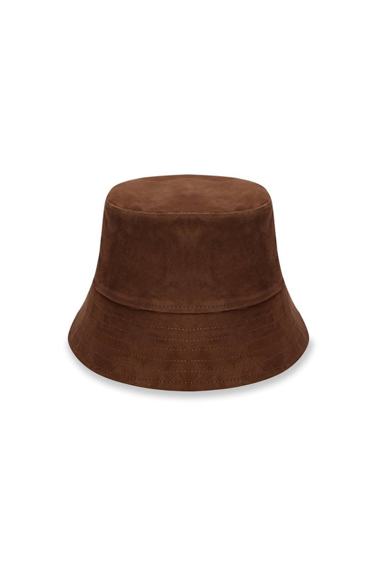 Kira Unisex Suede Bucket Hat - Brown - Bigardini
