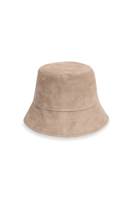 Kira Unisex Suede Bucket Hat - Vison - Bigardini