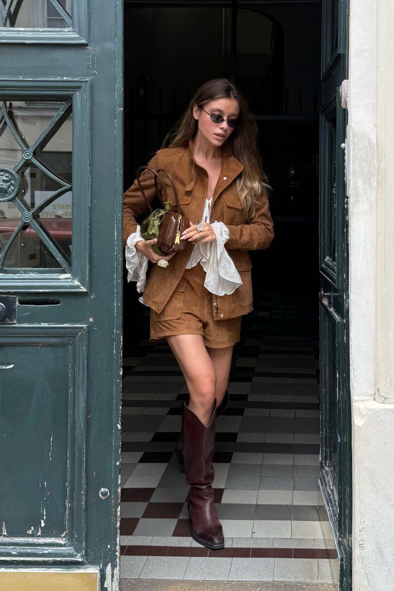 Leonie Women’s Suede Short - Snuff - Bigardini