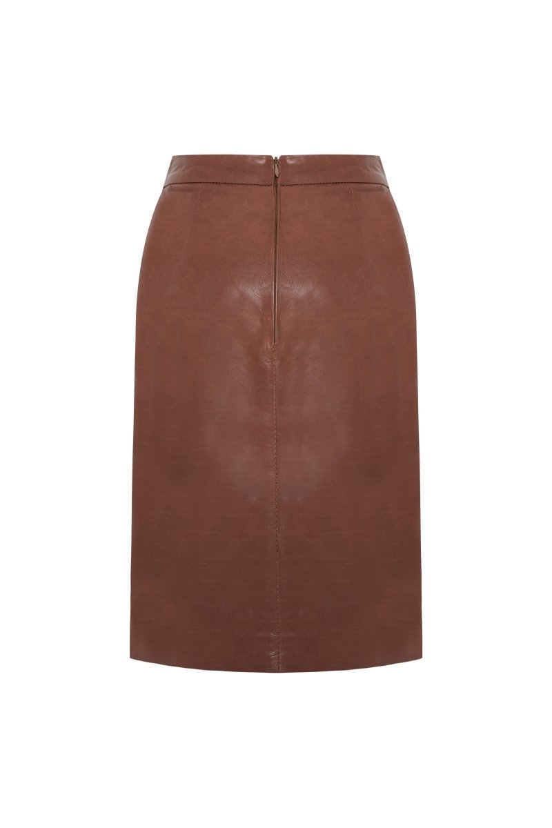 Viola Midi Leather Skirt - Bigardini