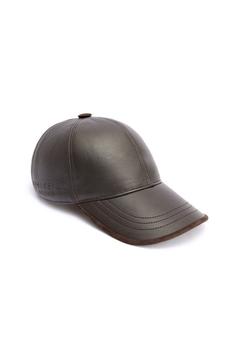 Zen Unisex Leather Baseball Cap - Brown - Bigardini