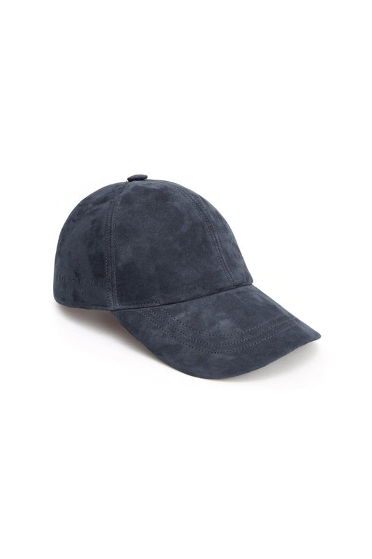 Zen Unisex Suede Baseball Cap - Navy Blue - Bigardini